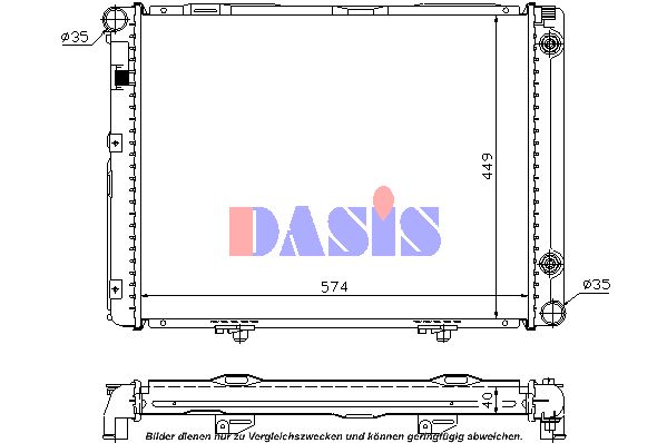 AKS DASIS radiatorius, variklio aušinimas 121590N